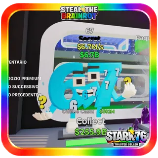 Crystal 67 6.7M/s Fortnite Steal The Brainrot