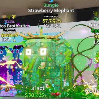 JUNGLE STRAWBERRY ELEPHANT 7.7QI/S LVL 221 FORTNITE STEAL THE BRAINROT