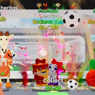 FOOTBALL BRAINROT GOD LAS SIS 4 TRAIT 5.4M/s STEAL THE BRAINROT FORTNITE