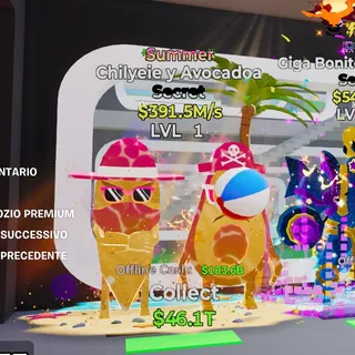 SUMMER CHILYEIE Y AVOCADOA 391.5M/S LVL 1 FORTNITE STEAL THE BRAINROT
