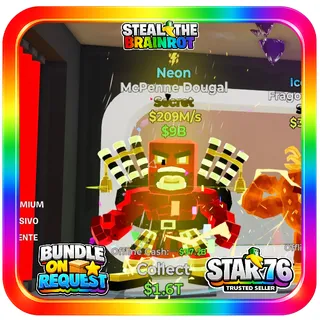 Neon McPenne Dougal 209M/s Fortnite Steal The Brainrot