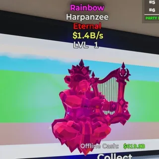 NEW RAINBOW HARPANZEE 1.4B/S LVL 1 FORTNITE STEAL THE BRAINROT