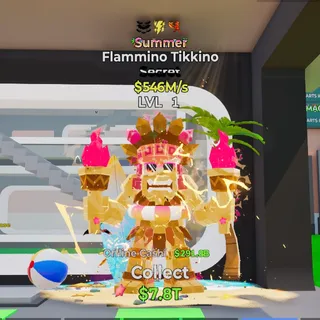 Summer Flammino Tikkino 3 Trait 546M/s Steal the Brainrot Fortnite