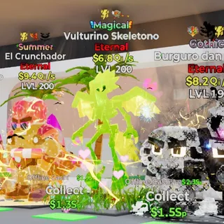 MAGICAL VULTURINO SKELETONO 6.8QI/S LVL 200 2 TRAITS FORTNITE STEAL THE BRAINROT
