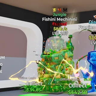 JUNGLE FISHINI MECHININI 8QI/S LVL 187 FORTNITE STEAL THE BRAINROT