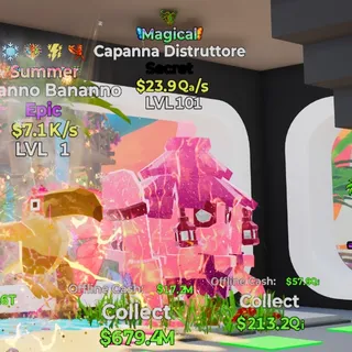 Magical Capanna Distruttore with Forest Trait 23.9Qa/s Steal the Brainrot Fortnite