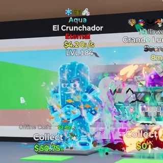 AQUA EL CRUNCHADOR 4.2Qi/s LVL 184 FORTNITE STEAL THE BRAINROT