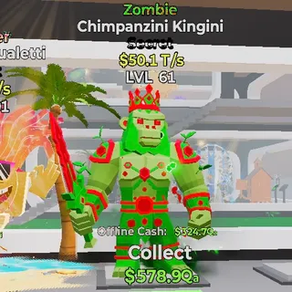 ZOMBIE CHIMPANZINI KINGINI STEAL THE BRAINROT FORTNITE
