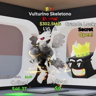Eternal Vulturino Skeletono 302.5M/s Steal the Brainrot Fortnite