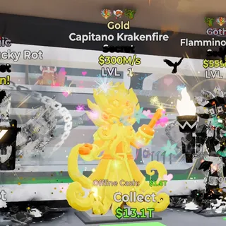 Gold Capitano Krakenfire 3 Trait 300M/s Steal the Brainrot Fortnite