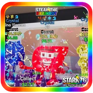 Crystal 67 174M/s 3 Traits Secret Steal The Brainrot