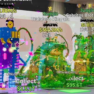 JUNGLE TRALALERO KINGKALA 364.2M/S LVL 1 FORTNITE STEAL THE BRAINROT