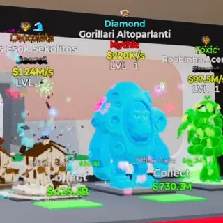 DIAMOND GORILLARI ALTOPARLANTI 220K/s STEAL THE BRAINROT FORTNITE
