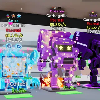 DREAMY GARBAGZILLA 6.8QI/S LVL 196 2 TRAITS FORTNITE STEAL THE BRAINROT