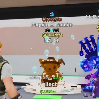 CHOCOLATE PAQUITO EL TAQUITO 1 TRAIT 87.7M/S STEAL THE BRAINROT FORTNITE