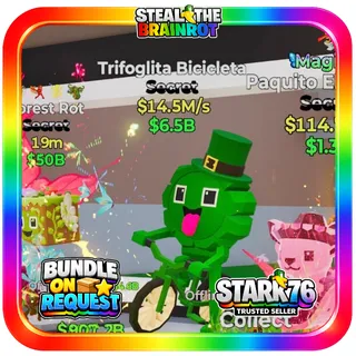 Trifoglita Bicicleta 14.5M/s Fortnite Steal The Brainrot