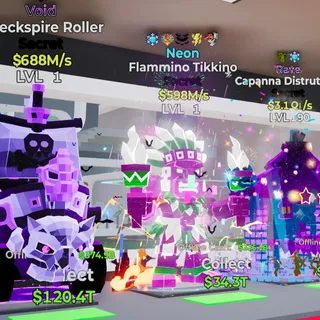 NEON FLAMMINO TIKKINO 598M/S LVL 1 5 TRAITS FORTNITE STEAL THE BRAINROT