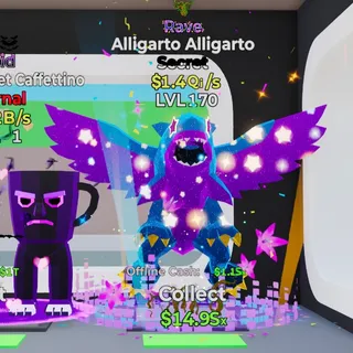 Rave Alligarto Alligarto 1.4Qi/s 1 Trait Fortnite Steal the Brainrot
