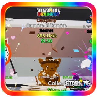 Chocolate Paquito El Taquito 65.1M/s Fortnite Steal The Brainrot