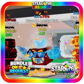 Ice & Fire Grande Lucky Rot 3 Traits Fortnite Steal The Brainrot