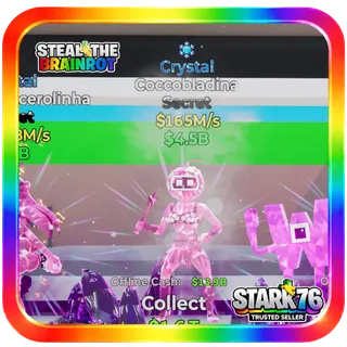 Crystal Coccobladina 1 Trait 165M/s Fortnite Steal The Brainrot