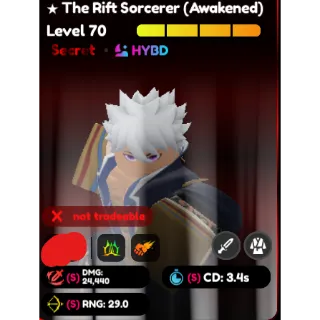 GOJO THE RIFT SORCERER ALMIGHTY + BRAWLER 3 SSS ANIME DEFENDERS