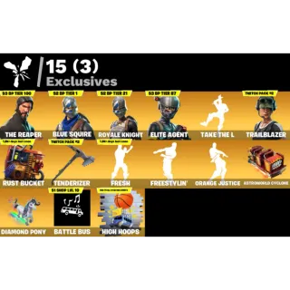 Fortnite: 74 SKINS The Reaper | Blue Squire | Royale Knight | Fresh | Take The L + 1500 VB ✅ All Platforms ✉️ Full Access