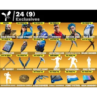 Fortnite: 241 SKINS Gold Kratos | Leviathan Axe | Blue Striker | Prodigy | Hybrid + 4650 VB ✅ All Platforms ✉️ Full Access