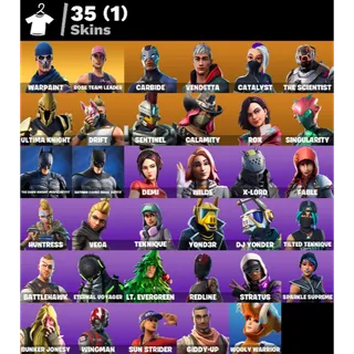 Fortnite: 35 SKINS Save The World Founder's Super Deluxe Edition | Carbide | Drift + 2250 VB ✅ All Platforms ✉️ Full Access