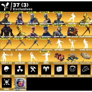 Fortnite: 137 SKINS Save The World Founder's Super Deluxe | The Reaper | Glow ✅ All Platforms ✉️ Full Access (Mail Changeable)