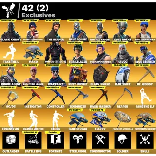 Fortnite: 61 SKINS Black Knight | The Reaper | Omega (Stage 5) + Save the World Founder's Deluxe ✅ All Platforms ✉️ Full Access