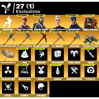 Fortnite: 45 SKINS Save The World Founder's Ultimate Edition | Take The L ✅ All Platforms ✉️ Full Access (Mail Changeable)
