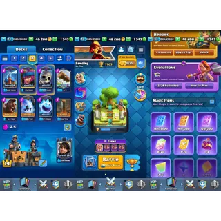 Clash Royale: 7703 Trophies | King Tower Lvl 14 | Lvl 43 | Arena 20 ✅ Auto Delivery ✉️ Full Access (Mail Changeable)