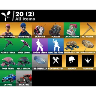 Fortnite: 2 SKINS Save The World Founder's Deluxe Edition | Rose Team Leader + 1650 VB ✅ All Platforms ✉️ Full Access