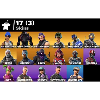 Fortnite: 17 SKINS Omega (Stage 5) | Blue Team Leader | Sub Commander | Havoc | Blue Striker ✅ All Platforms ✉️ Full Access
