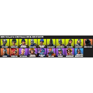 Fortnite: 19 SKINS Black Knight | Sparkle Specialist | The Reaper | Blue Squire | Floss | Mako ✅ All Platforms ✉️ Full Access