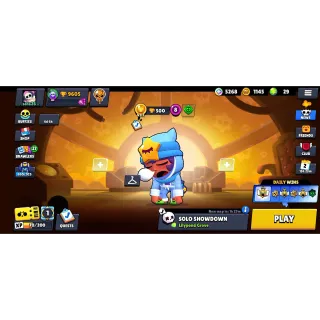 Brawl Stars: 9605 Trophies 32 Brawlers Sandy | Piper | Bea | Surge | Edgar | Bibi + 16 Skins ✅ All Platforms ✉️ Full Access