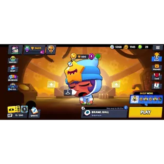 Brawl Stars: 9605 Trophies 30 Brawlers Sandy | Piper | Bea | Surge | Edgar | Bibi + 5268 Blings ✅ All Platforms ✉️ Full Access