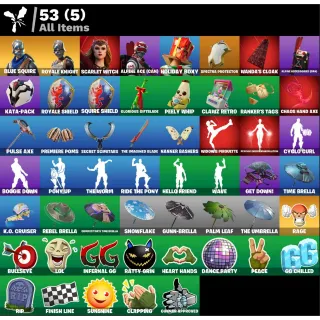 Fortnite: 5 SKINS Blue Squire | Royale Knight | The Worm | Scarlet Witch | Alpine Ace (CAN) ✅ All Platforms ✉️ Full Access