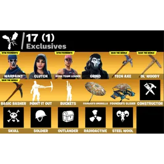 Fortnite: 50 SKINS Save The World Founder's Super Deluxe Edition | Jordan Skins | Aura + 600 VB ✅ All Platforms ✉️ Full Access