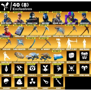 Fortnite: 116 SKINS Save The World Founder's Ultimate Edition (FP5) Blue Squire ✅ All Platforms✉️Full Access (Mail Changeable)