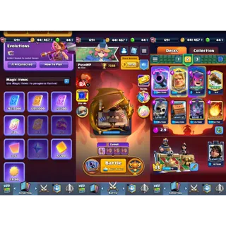 Clash Royale: 7338 Trophies | KT 13 Lvl | Lvl 33 | Arena 19 | 117 Cards | 7 Evolutions ✅ Auto Delivery ✉️ Full Access