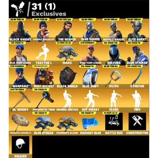 74 SKINS Black Knight | The Reaper | Floss + Save the World Founder's Deluxe ✅ All Platforms ✉️ Full Access (Mail Changeable)