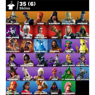 Fortnite: 35 SKINS Hybrid | Blackheart | Dark Bomber | Plague | Peely | Blackheart + 100 VB ✅ All Platforms ✉️ Full Access