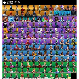 Fortnite: 168 SKINS Kata Captain | Sultura | Surf Witch | Fresh Aura | Fishstick + 1800 VB ✅ All Platforms ✉️ Full Access