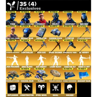 Fortnite: 71 SKINS Fixer | Aura | Hybrid | Trilogy + Save The World Founder's Deluxe Edition ✅ All Platforms ✉️ Full Access