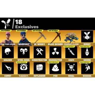 Fortnite: 2 SKINS Save The World Founder's Ultimate Edition | Rose Team Leader + 2750 VB  ✅ All Platforms ✉️ Full Access