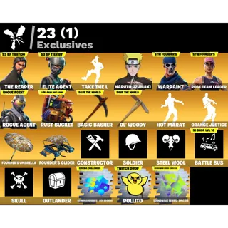 Fortnite: 74 SKINS The Reaper | Take The L + Save The World Founder's Deluxe Edition ✅ All Platforms ✉️ Full Access