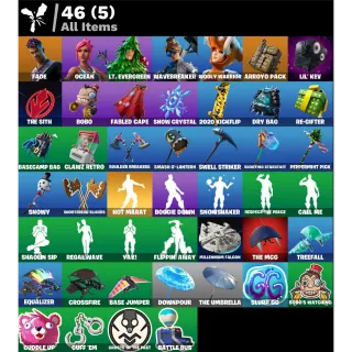 Fortnite: 5 SKINS Fade | Ocean | Lt. Evergreen | Wavebreaker | Wooly Warrior + 100 VB ✅ All Platforms ✉️ Full Access