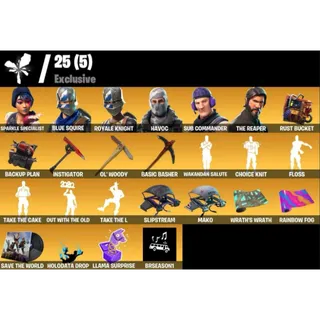 Fortnite: 59 SKINS Sparkle Specialist | The Reaper | Blue Squire | Floss ✅ All Platforms ✉️ Full Access (Mail Changeable)